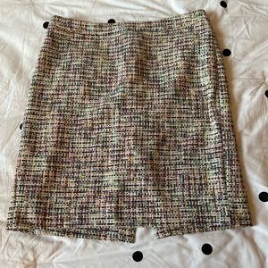 J.Crew 14 EUC pastel multi colored tweed pencil skirt w/lining